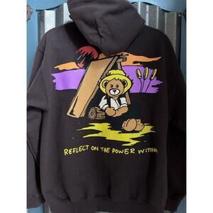 Inaka Power Bear Hoodie Sweatshirt Reflect On The Power Within Men’s Medium